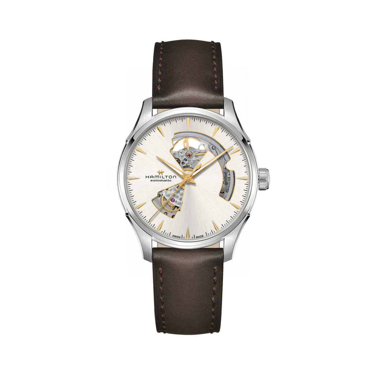 Hamilton Jazzmaster Open Heart 40 mm automatique en acier inoxydable image number 0