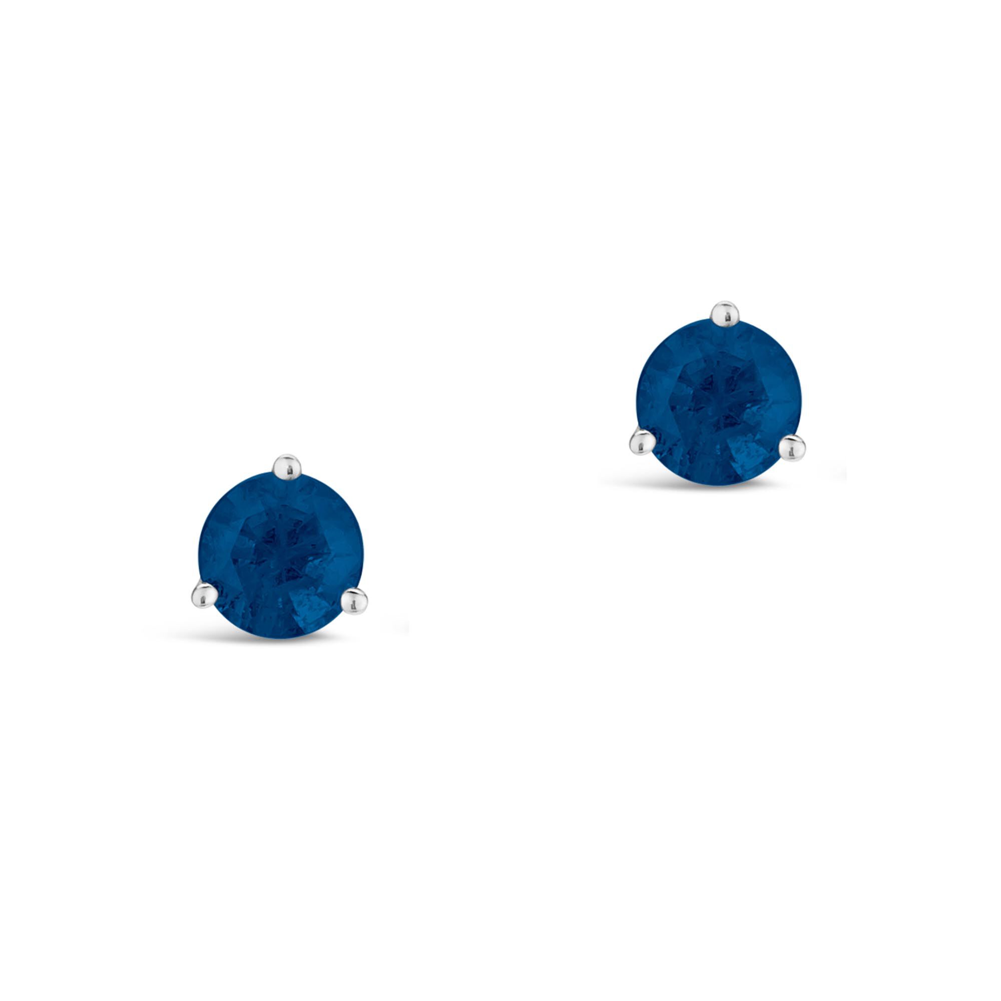 Gold sapphire studs hot sale