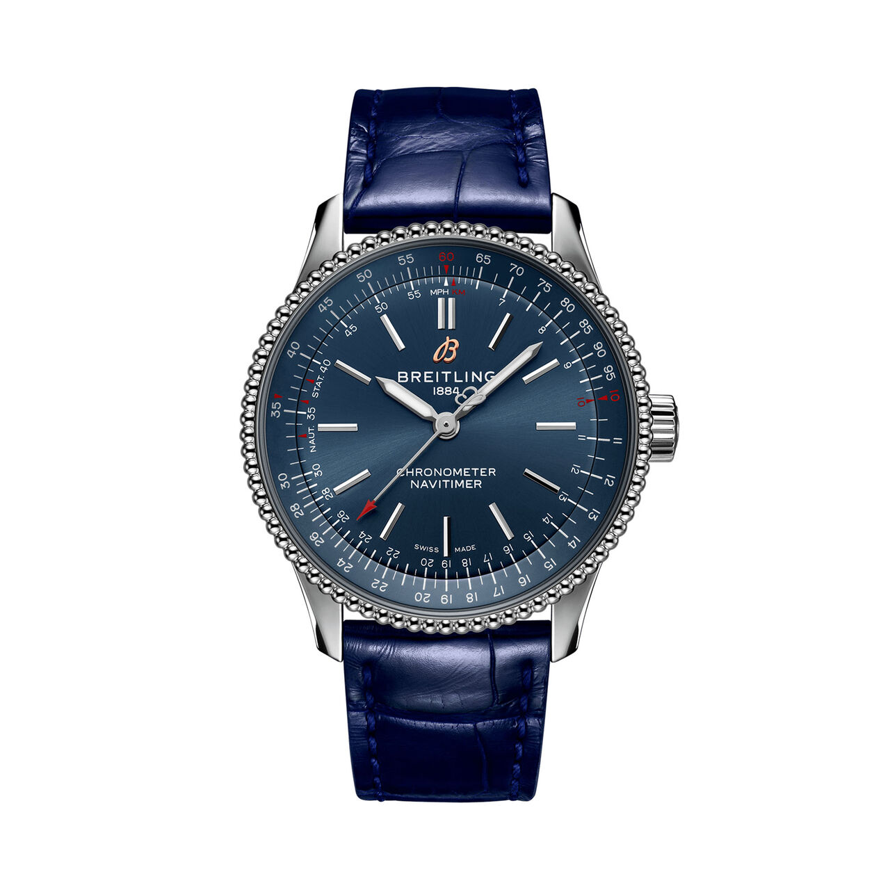 maison birks breitling navitimer automatic 35 steel blue folding clasp a17395161c1p2 image number 0