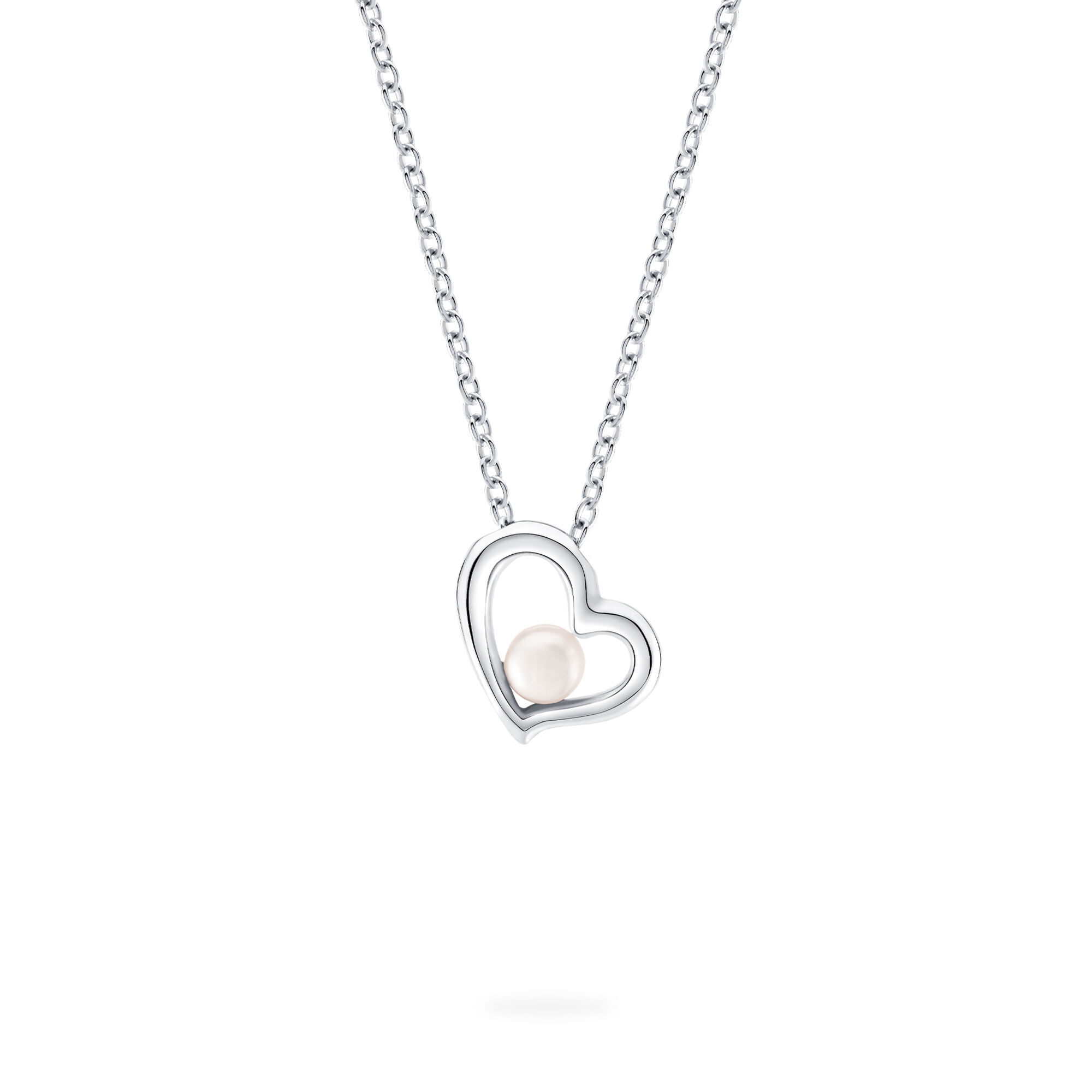 ★ENGBROX★ peace heart pearl necklace set EBNL23056SV 新世界独家] peace heart pearl necklace 项链set - engbrox