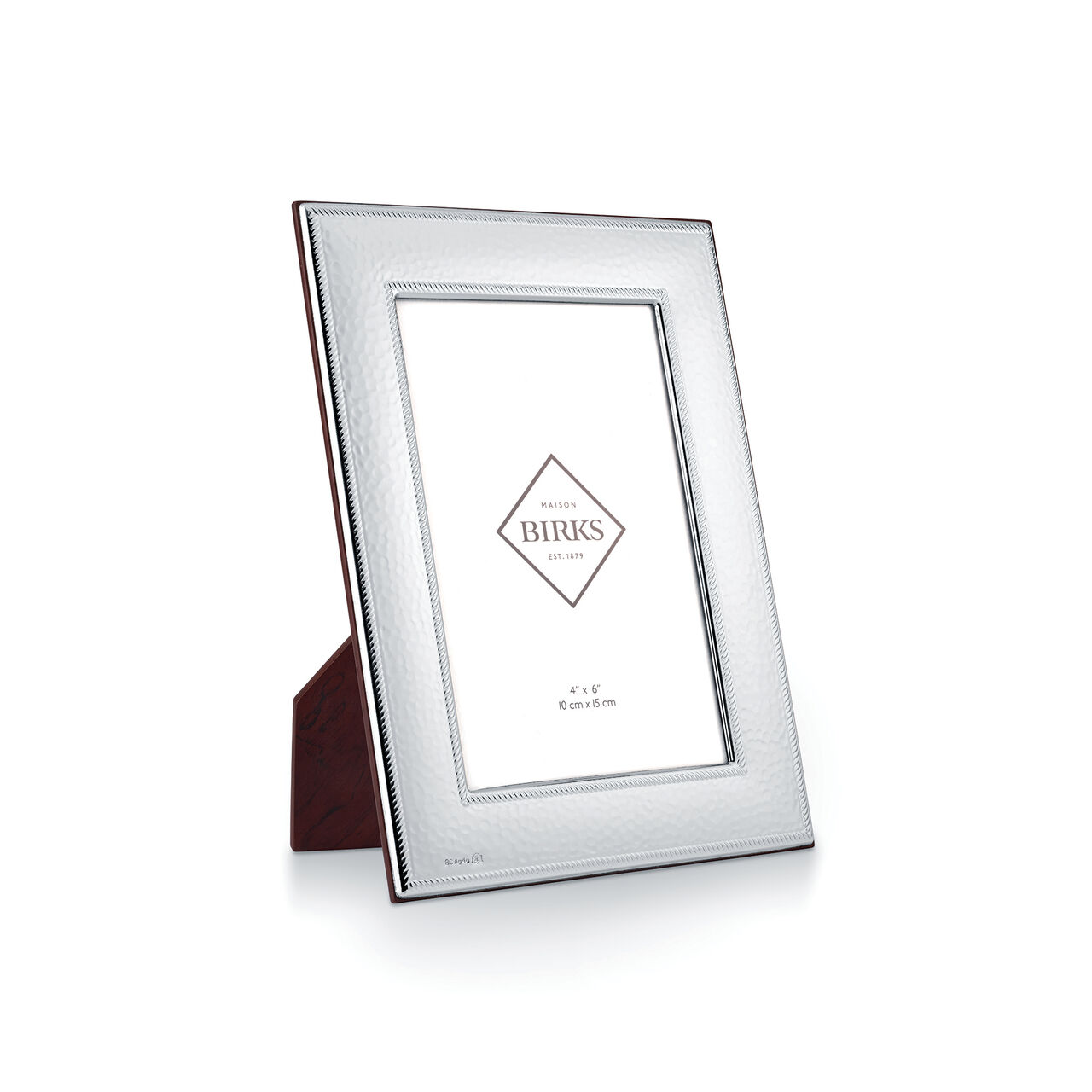 maison bijoux birks silver plated hammered frame 5 x 7 inches image number 0