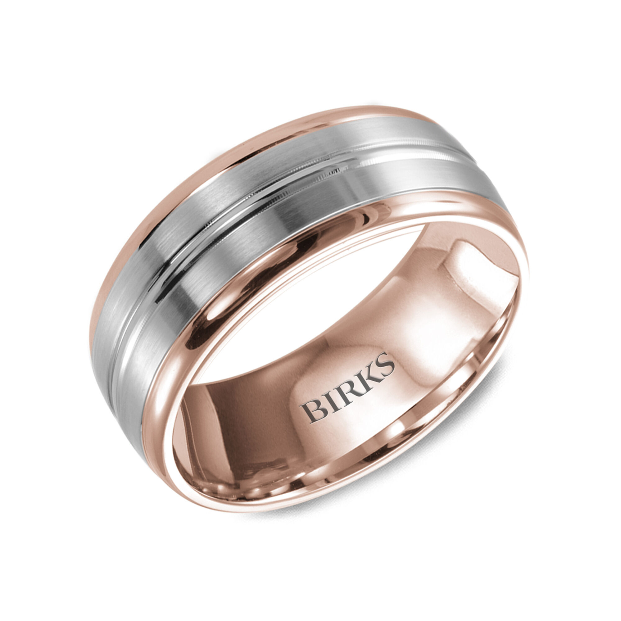 Rose and white store gold wedding band