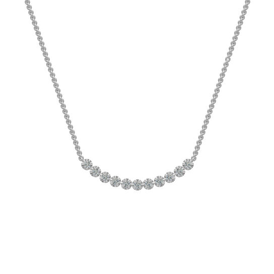 White Gold and Diamond Necklace image number 0
