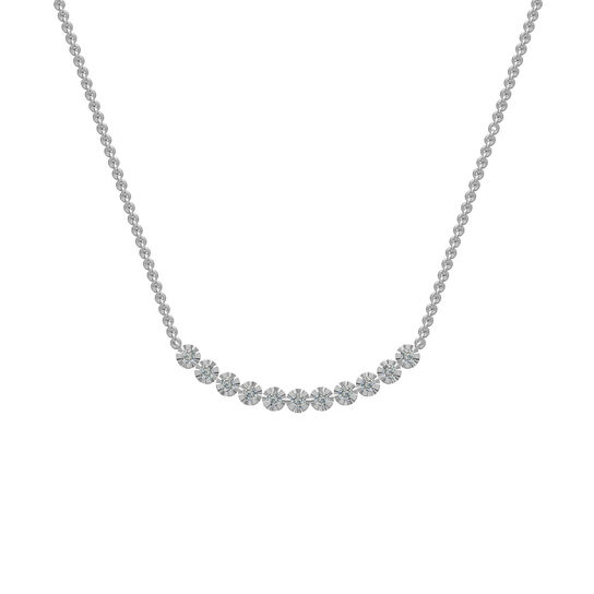 White Gold and Diamond Necklace image number 0