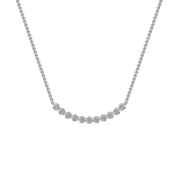Collier en or blanc et diamants