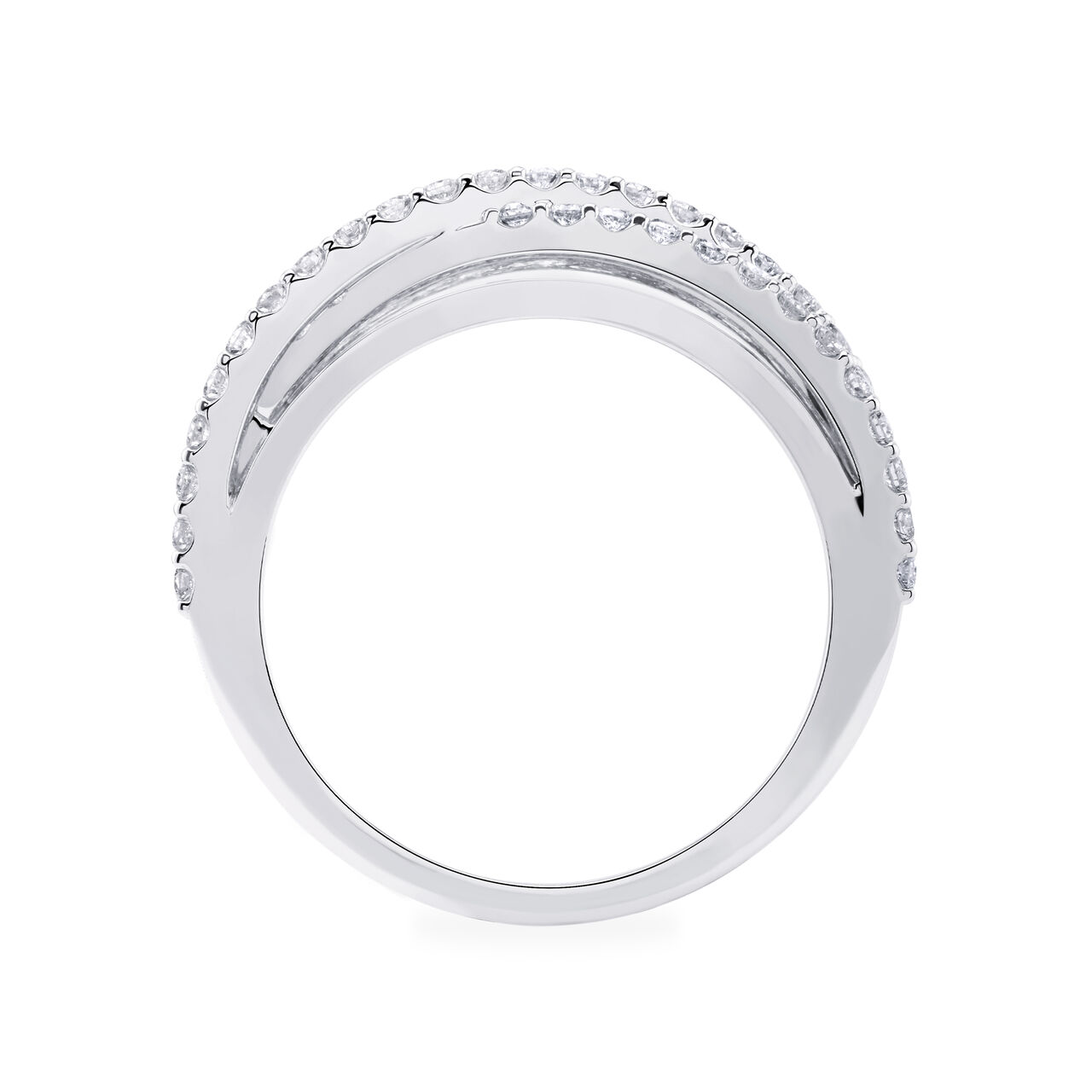 Birks RosÃ©e du Matin Large Diamond White Gold Ring image number 3
