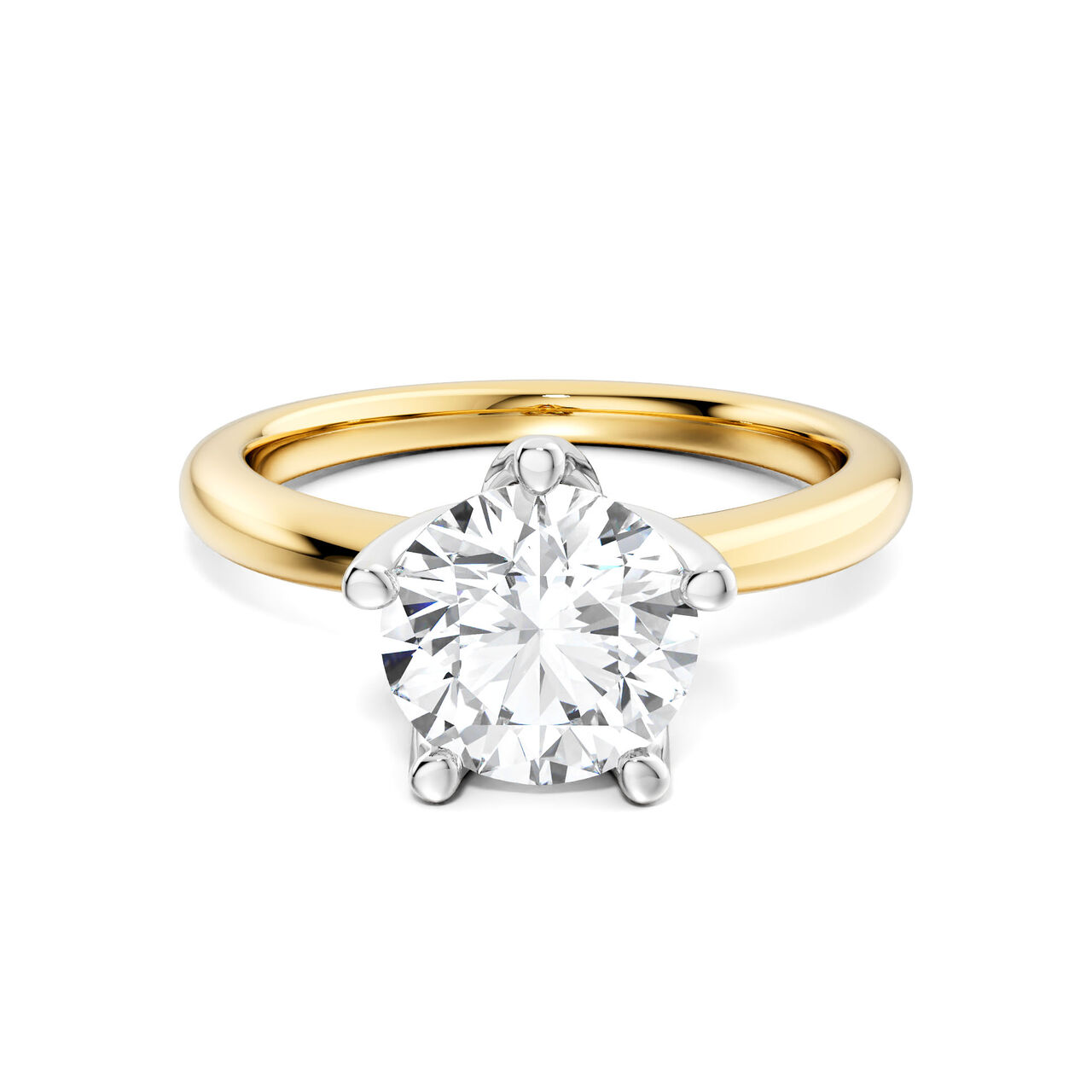 Birks North Star Yellow Gold Round Solitaire Diamond Engagement Ring image number 0