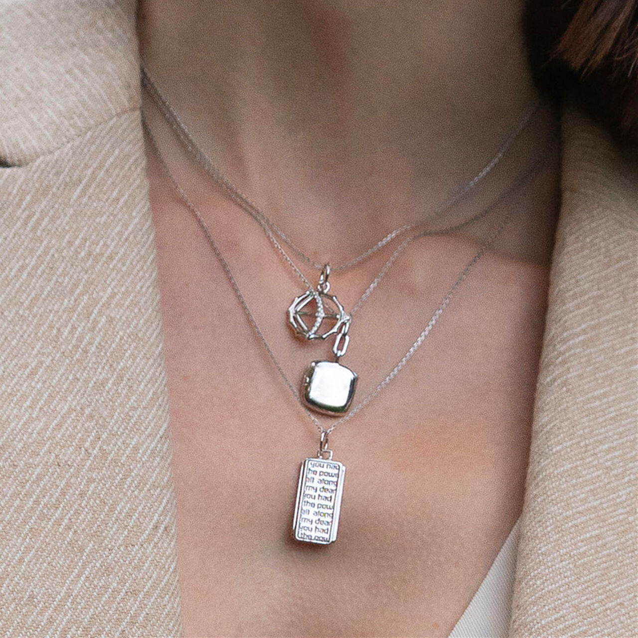 Monica Rich Kosann Silver Viv Locket 450017324697 image number 1