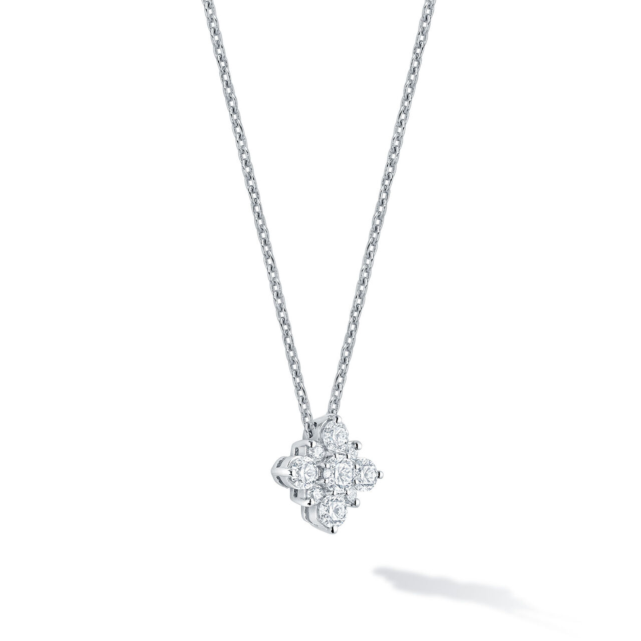 Snowflake Cluster Diamond Pendant image number 2