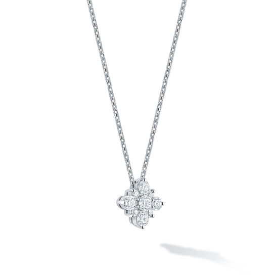 Birks Snowflake Diamond Square Cluster Pendant, Large image number 2