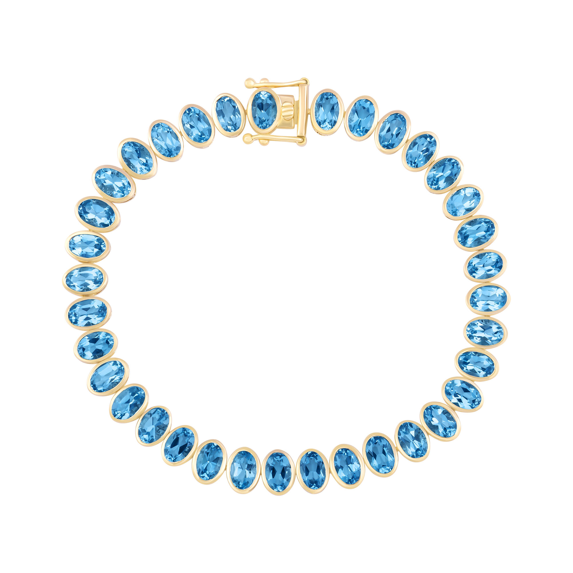 Topaz Bezel Set Bracelet