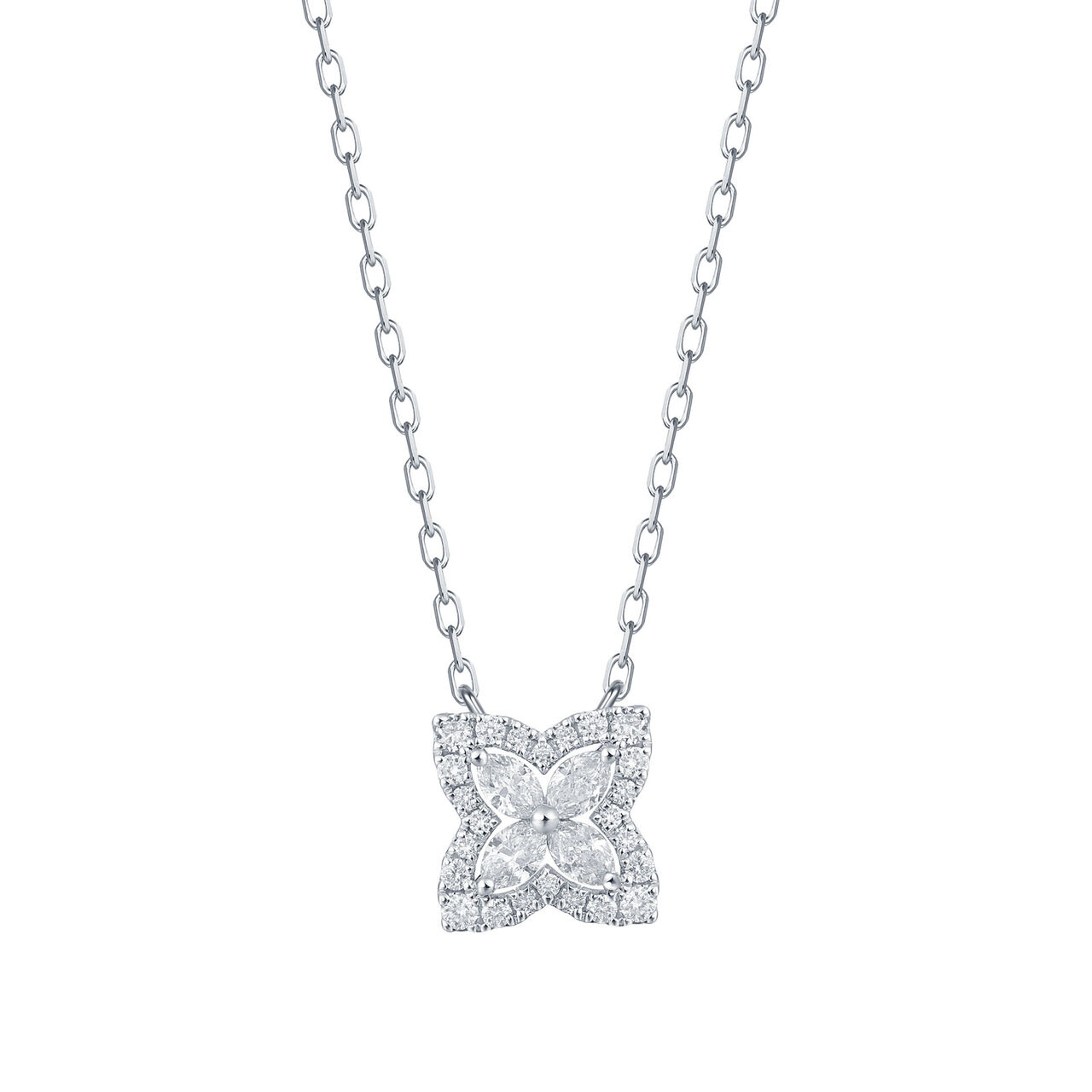 Pendentif Diamants en Or Blanc image number 0