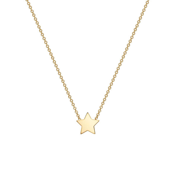 Yellow Gold Star Pendant for Kids