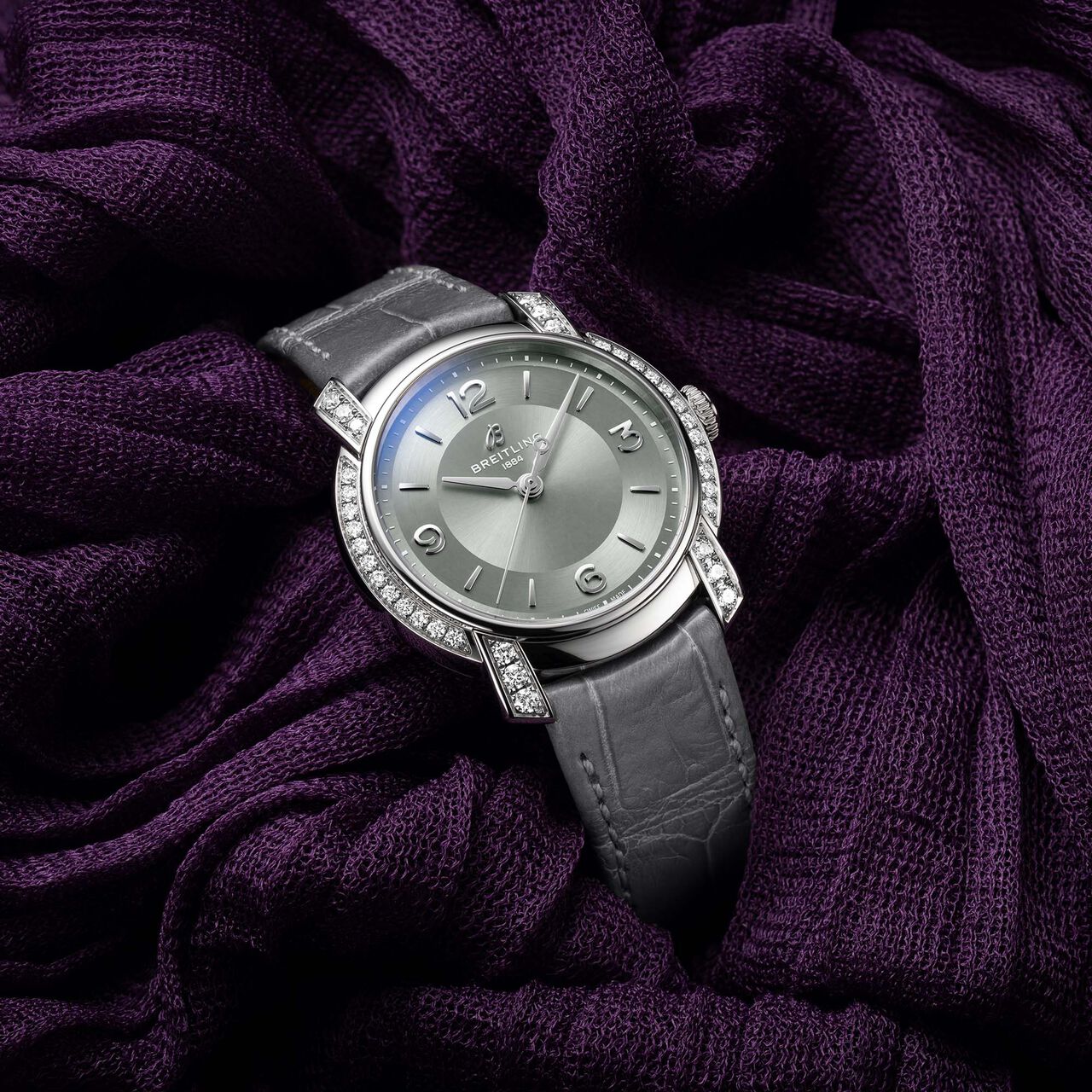 Breitling Lady Premier Automatique 36 mm en acier inoxydable et diamants image number 1