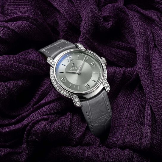 Breitling Lady Premier Automatique 36 mm en acier inoxydable et diamants image number 1