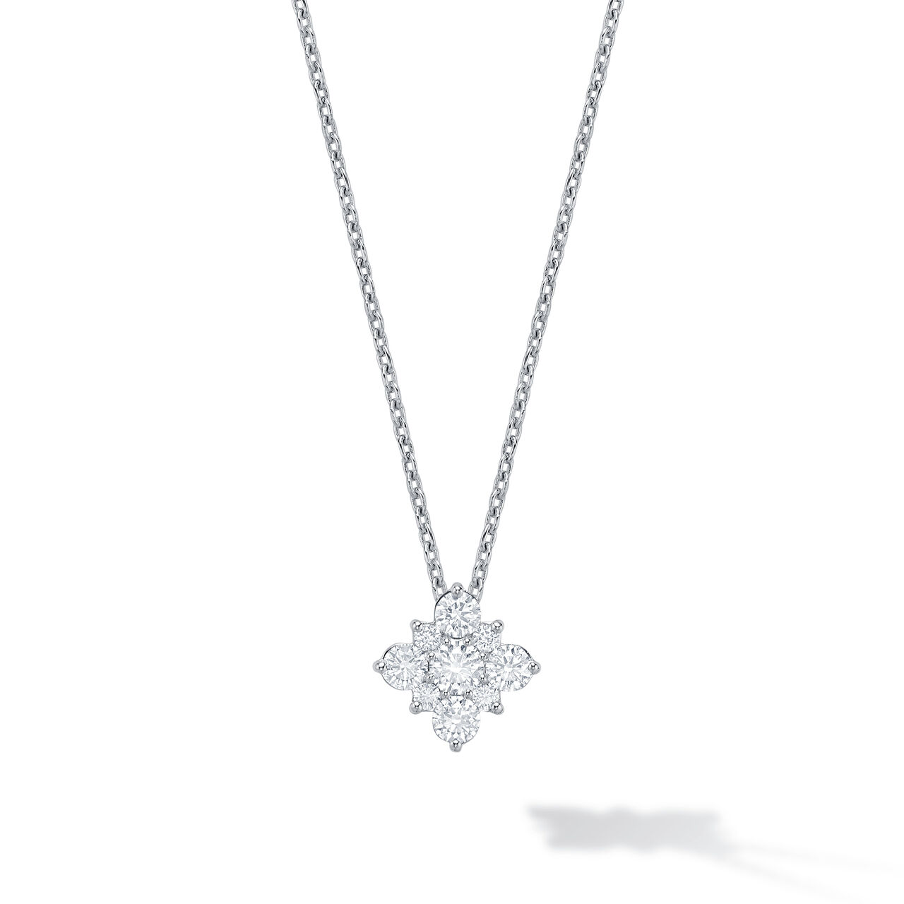 Birks Snowflake Diamond Square Cluster Pendant, Large image number 0