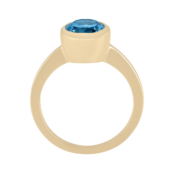 Bezel Set Oval Topaz Ring