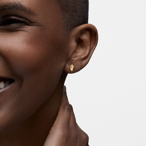 Yellow Gold Solitaire Stud Earrings