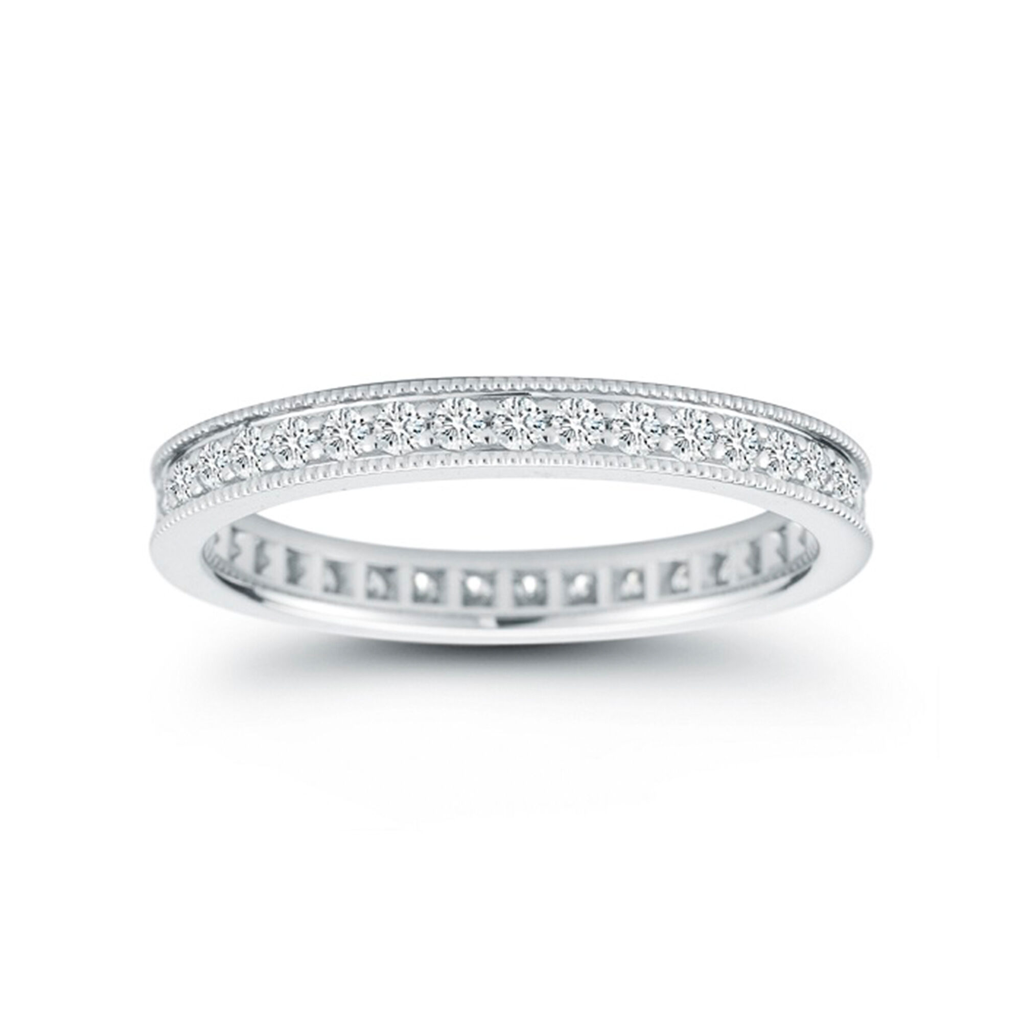 White gold eternity wedding band top
