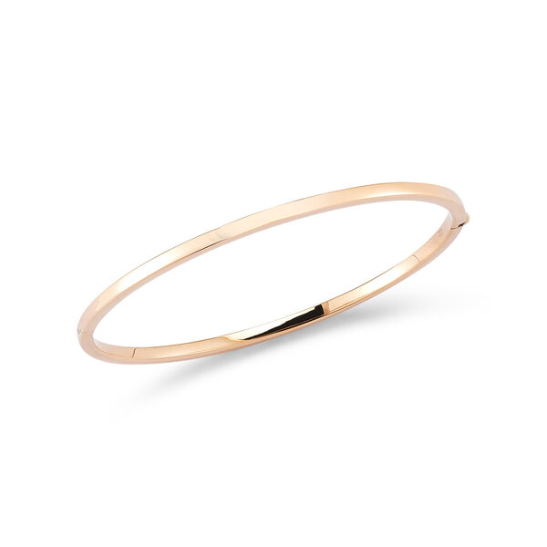 Bracelet jonc oval or rose
