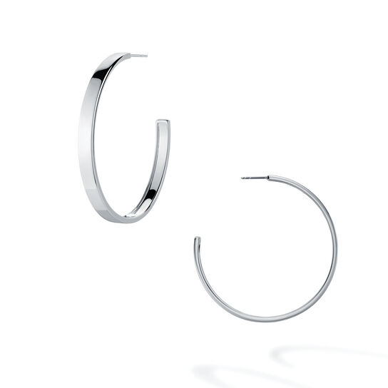 bijoux birks essentials 50mm bold sterling silver hoop earrings image number 0