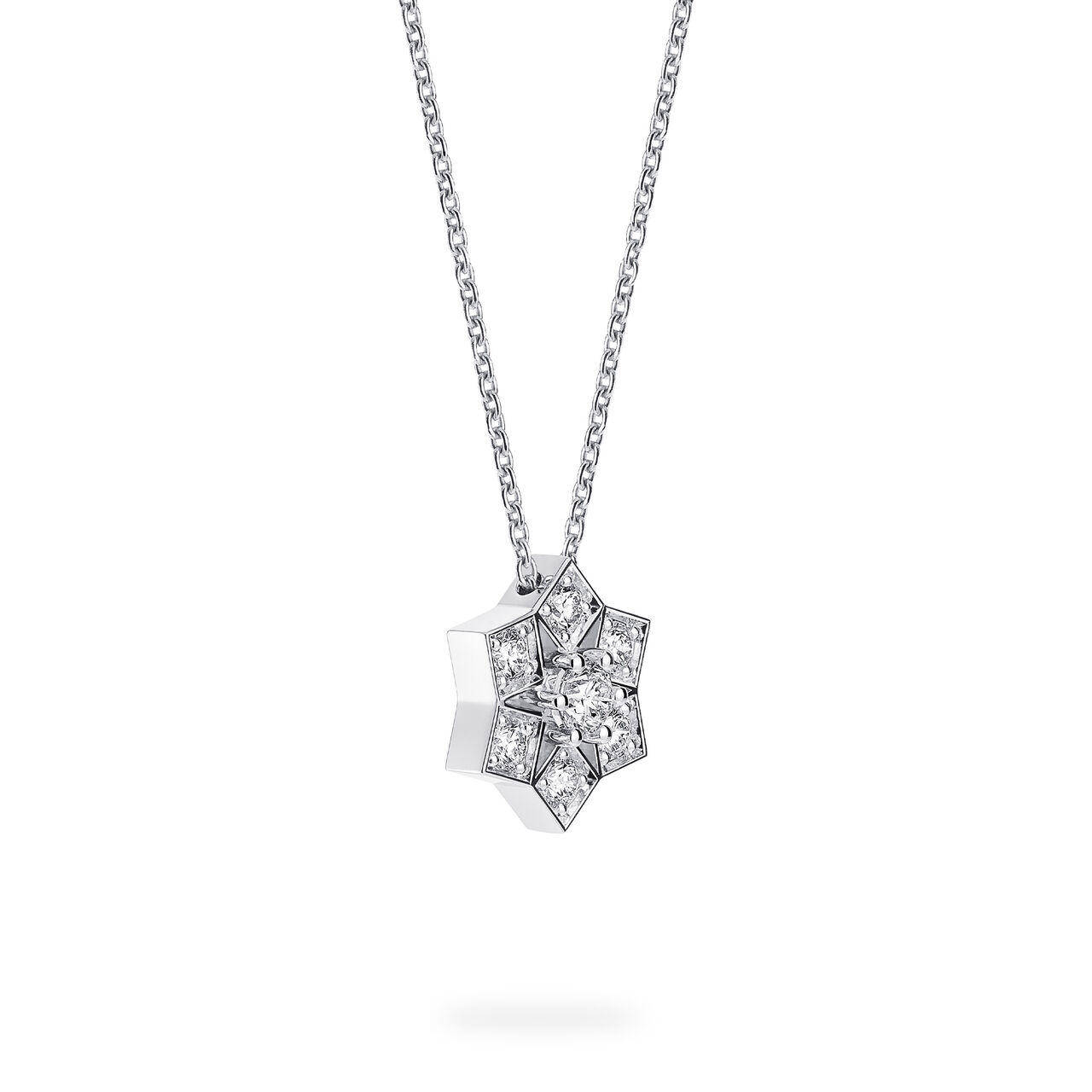 Birks Snowflake White Gold Pendant, Large 450017706592 Side image number 3