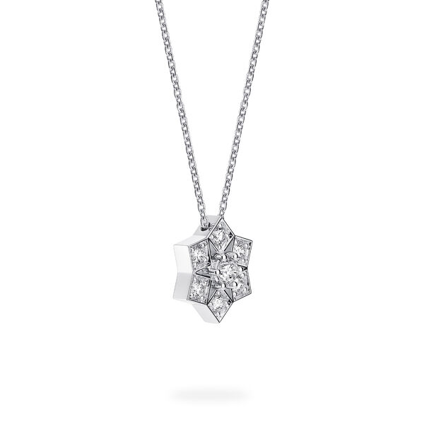 Pendentif en or blanc, grand