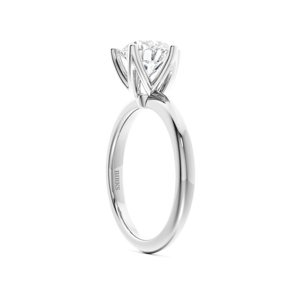 Bague de fian&ccedil;ailles &agrave; diamant solitaire rond