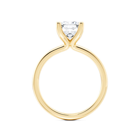 Birks Ros&eacute;e du Matin Cushion-Cut Solitaire Diamond Engagement Ring in Yellow Gold image number 2