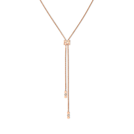 Chaumet Bee My Love Rose Gold and Diamond Bolo Tie Necklace image number 0