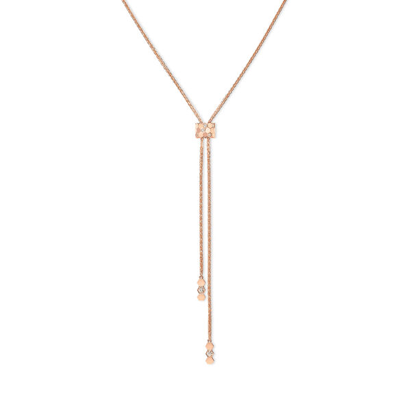 Collier cravate Bee de Chaumet en or rose avec diamants