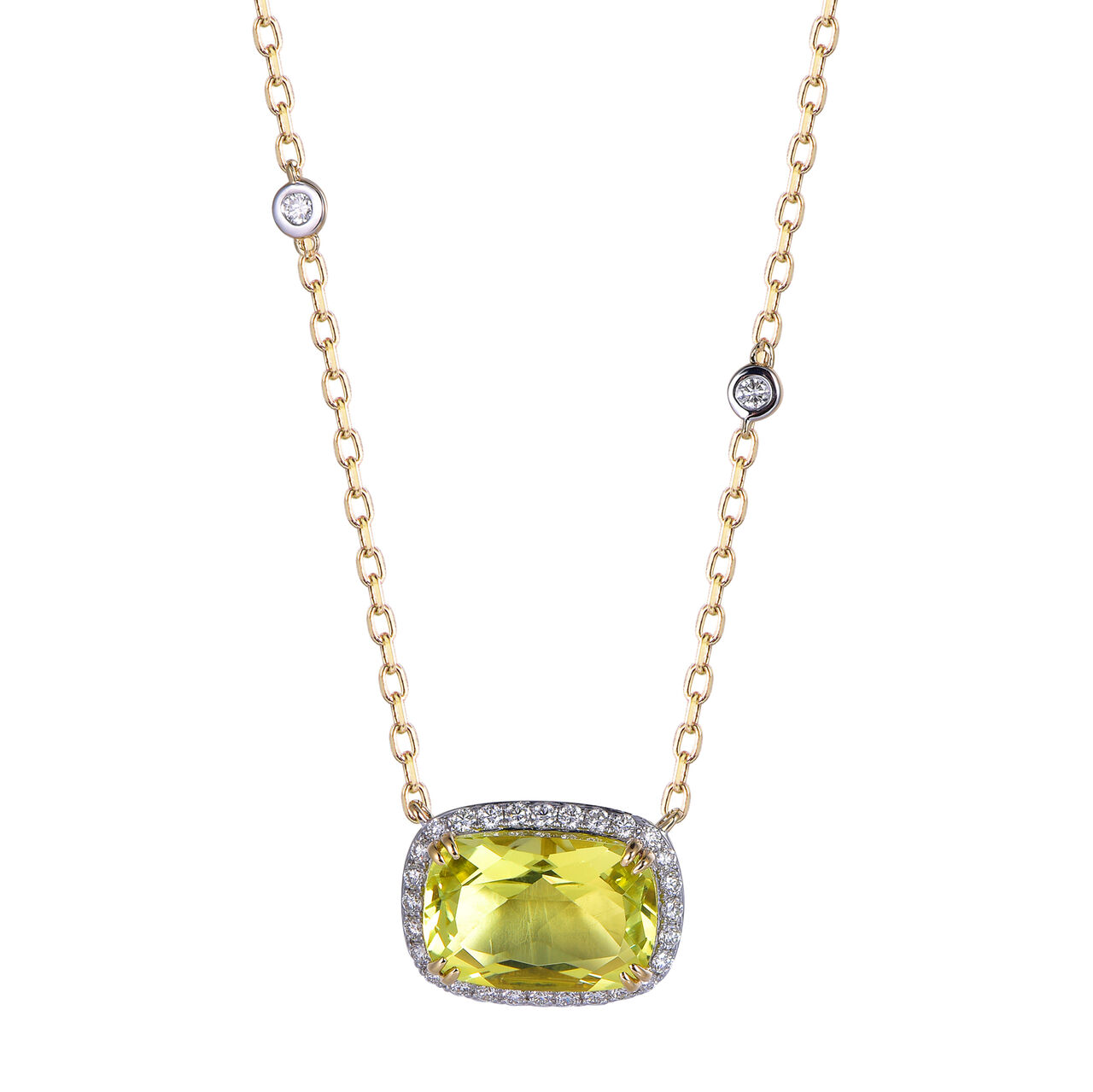 Lemon Quartz Pendant in Yellow Gold image number 0