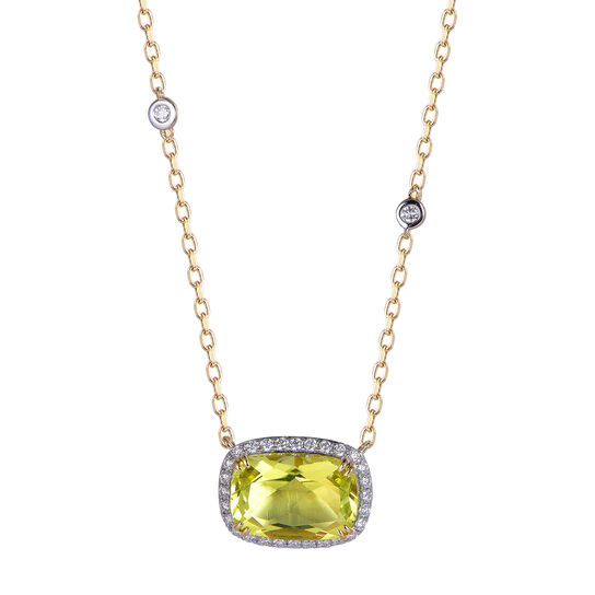 Lemon Quartz Pendant in Yellow Gold image number 0