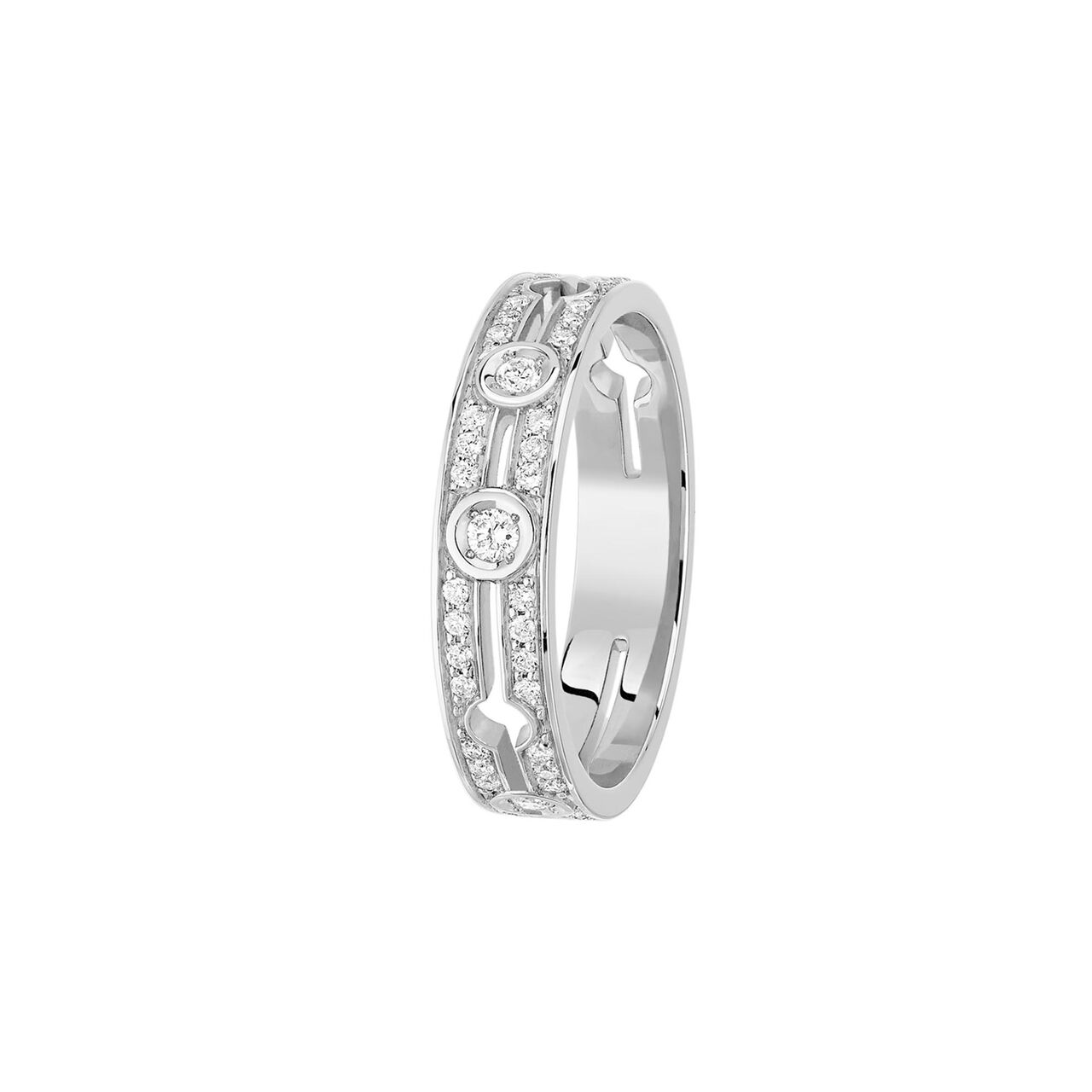 maison birks dinh van paris pulse white gold diamonds rings 228122 image number 0