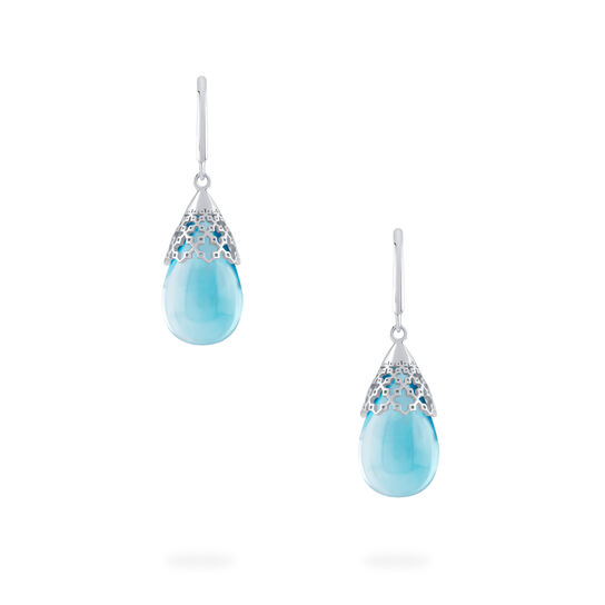 Birks Muse Blue Topaz Tear Drop Earrings image number 2