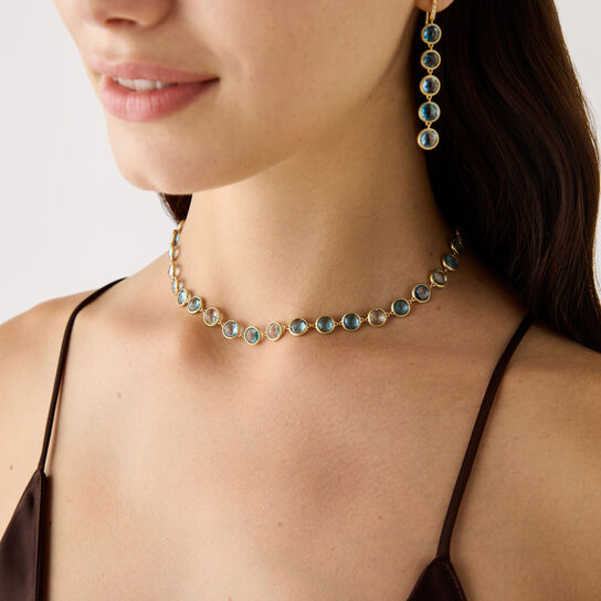 Marco Bicego Jaipur Colour Yellow Gold and Topaz Necklace CB2975 TP01 Y 0 image number 1