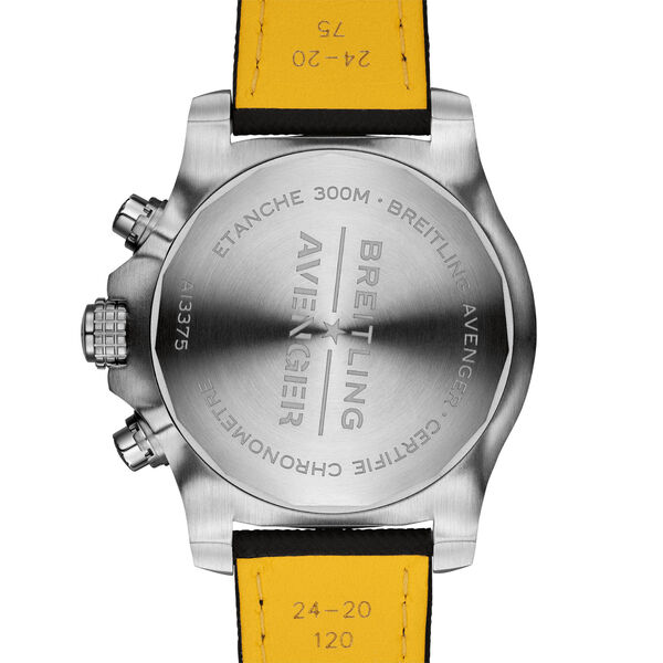 Super Avenger chronographe 48 acier - noir boucle déployante