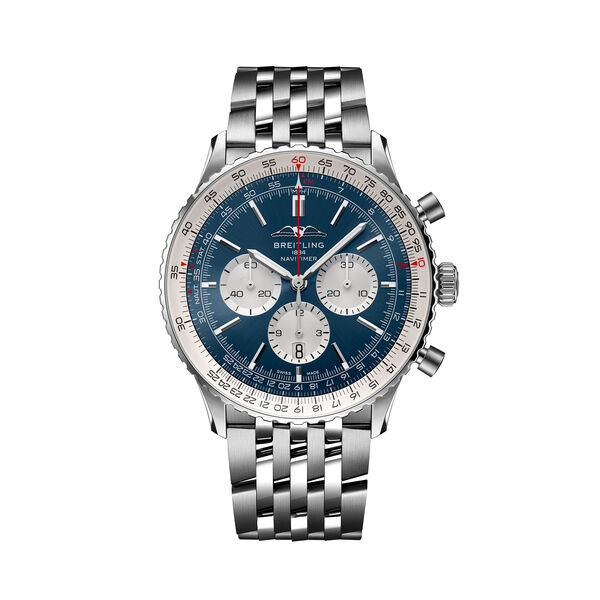Navitimer B01 chronographe en acier 46 - bleu