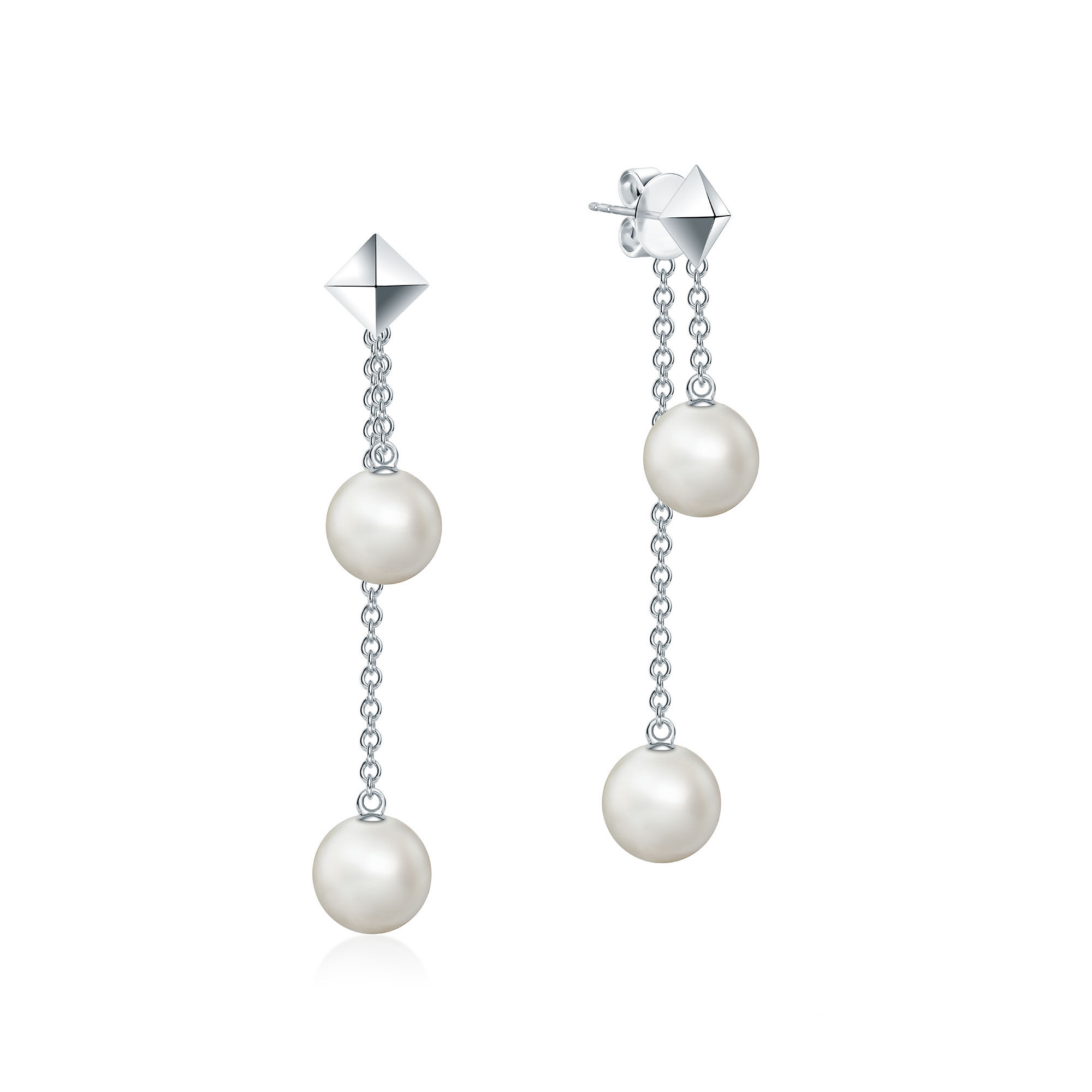 Earrings with pearl drops hot sale