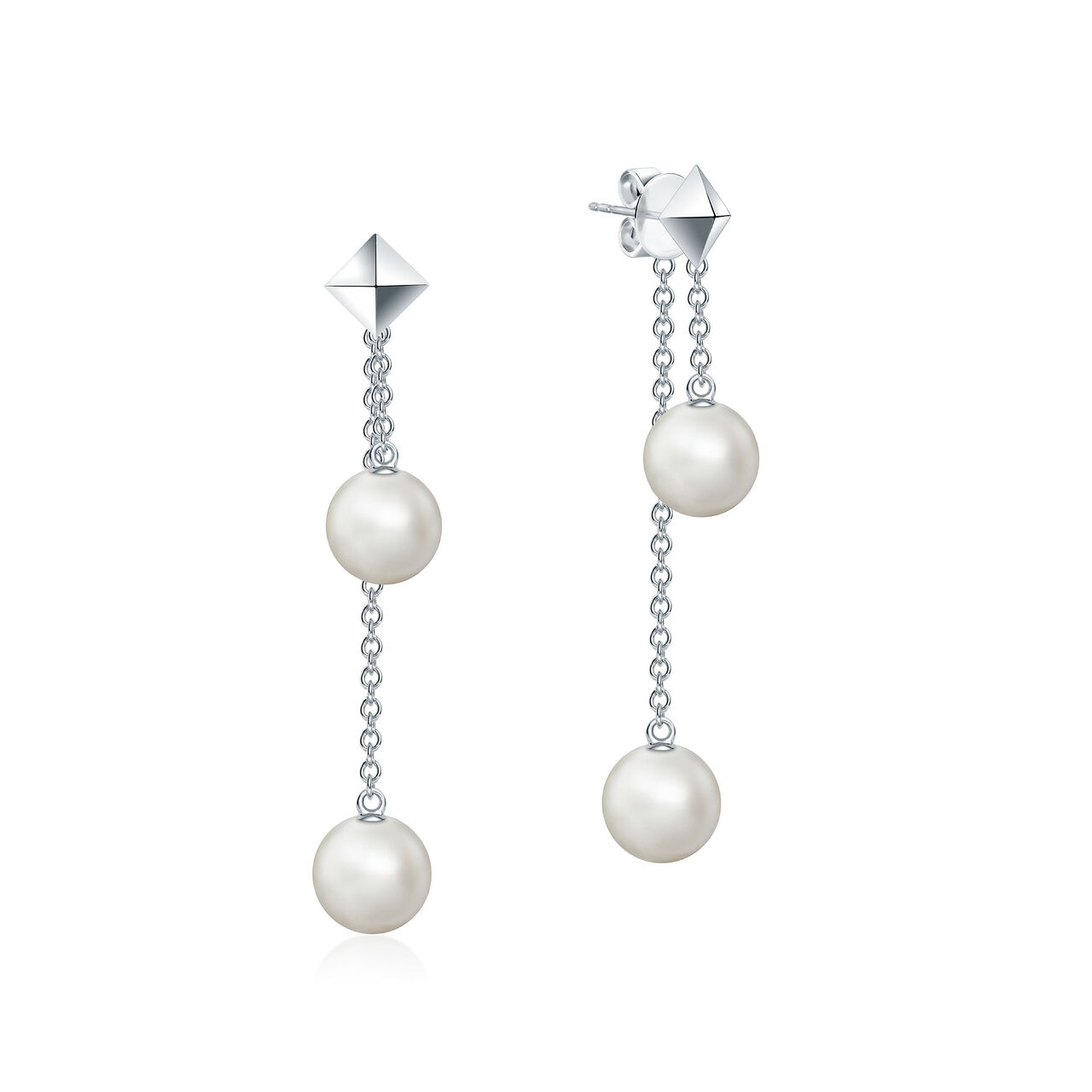 bijoux birks rock pearl double drop earrings image number 0