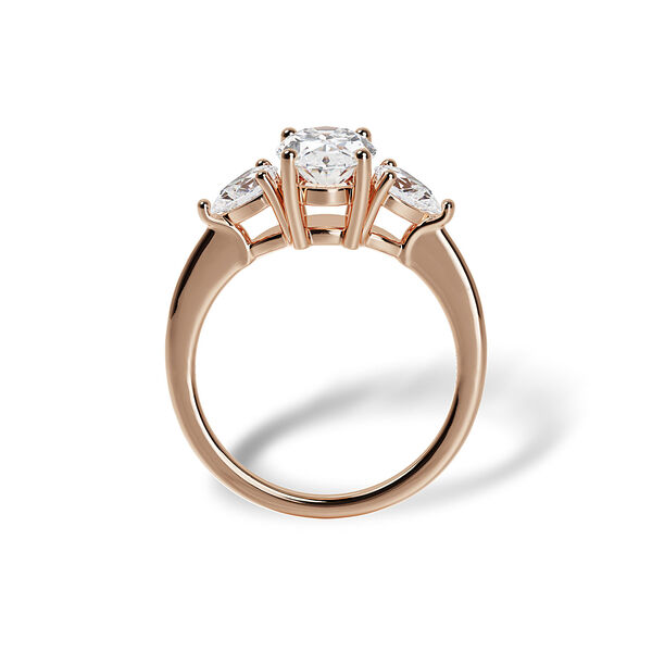 Bague de fiançailles à trois diamants