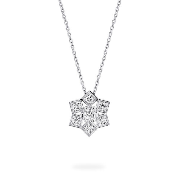 Pendentif en or blanc, grand