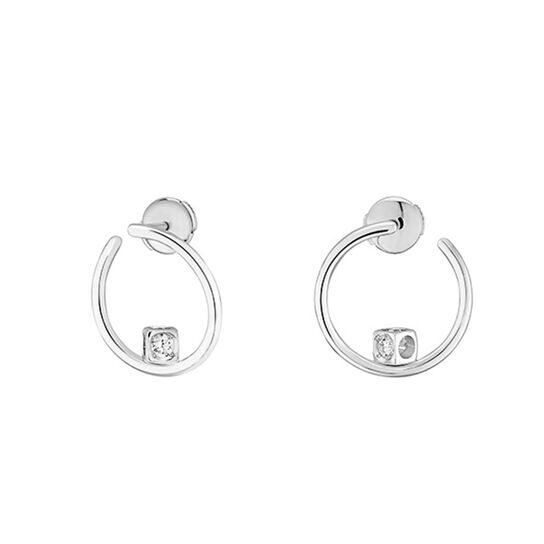 Dinh Van Paris Le Cube Diamant White Gold Diamond Earrings image number 0
