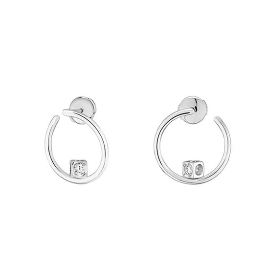 Dinh Van Paris Le Cube Diamant White Gold Diamond Earrings image number 0