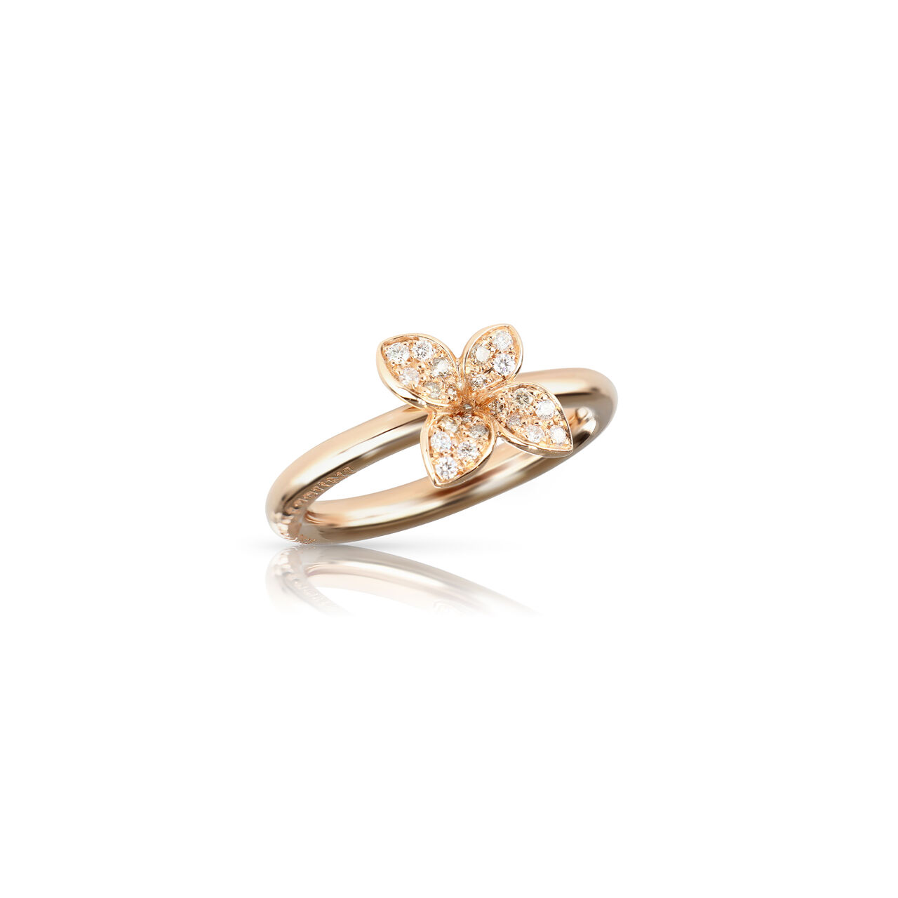 Pasquale Bruni Petit Garden Micro Rose Gold and Diamond Pav&eacute; Ring 16801R image number 0