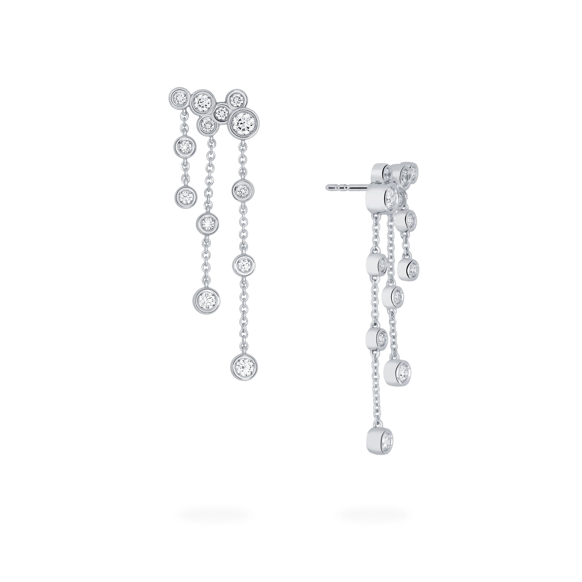 Diamond Cluster Drop Earrings Birks Splash Collection