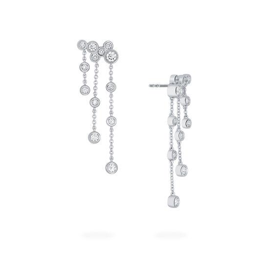 Birks Splash Longues boucles d’oreilles en or blanc et diamants image number 0