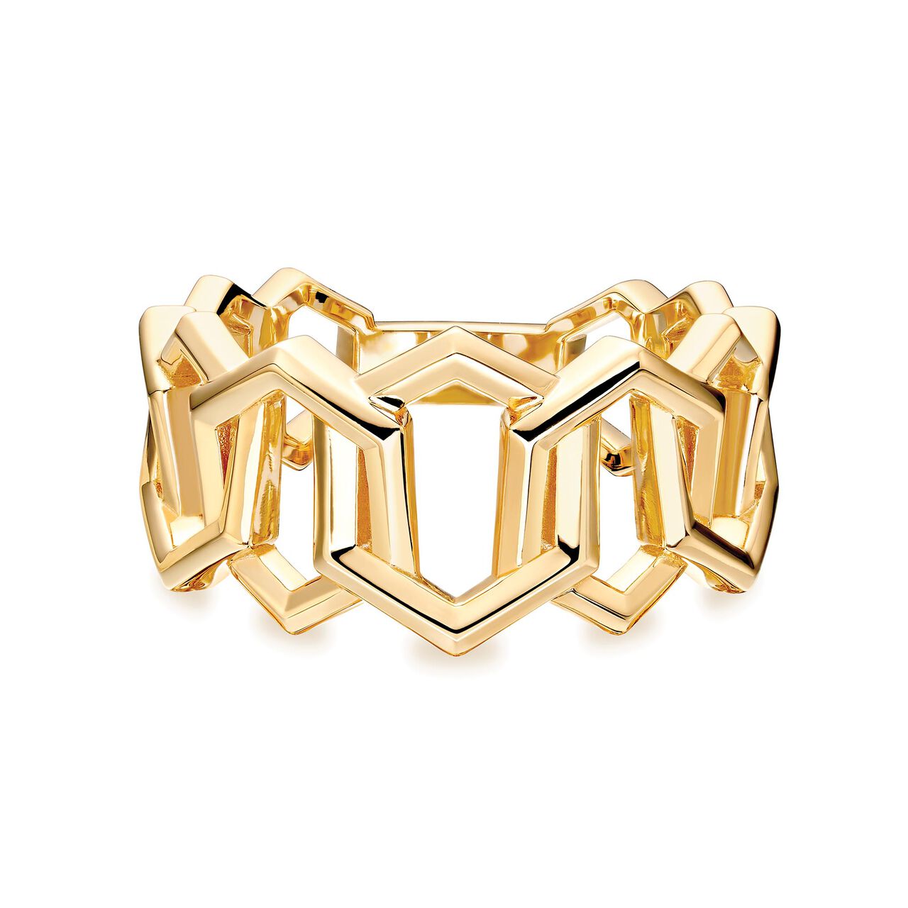 Bijoux Birks Bee Chic Bold Yellow Gold Link Ring image number 0