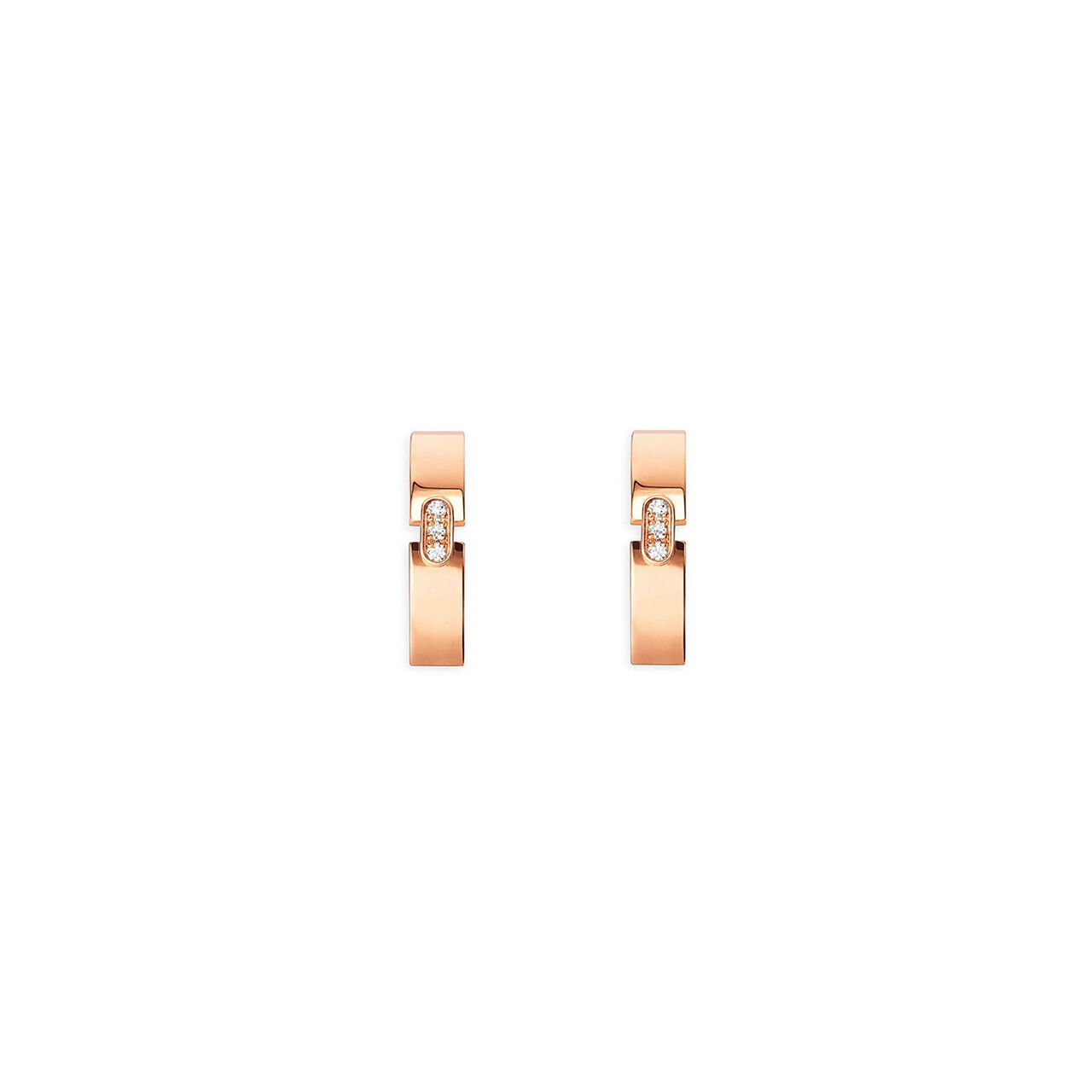 maison birks chaumet liens evidence rose gold diamonds earrings 083999 image number 0