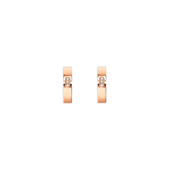maison birks chaumet liens evidence rose gold diamonds earrings 083999 image number 0